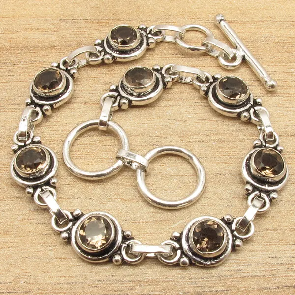 Natural LABRADORITE Silver Plated Bracelet 7 3/4 " 8 Gem Jewelry