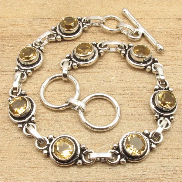 Natural LABRADORITE Silver Plated Bracelet 7 3/4 " 8 Gem Jewelry