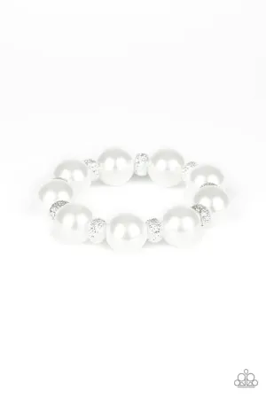 Paparazzi Bracelet ~ Extra Elegant - White