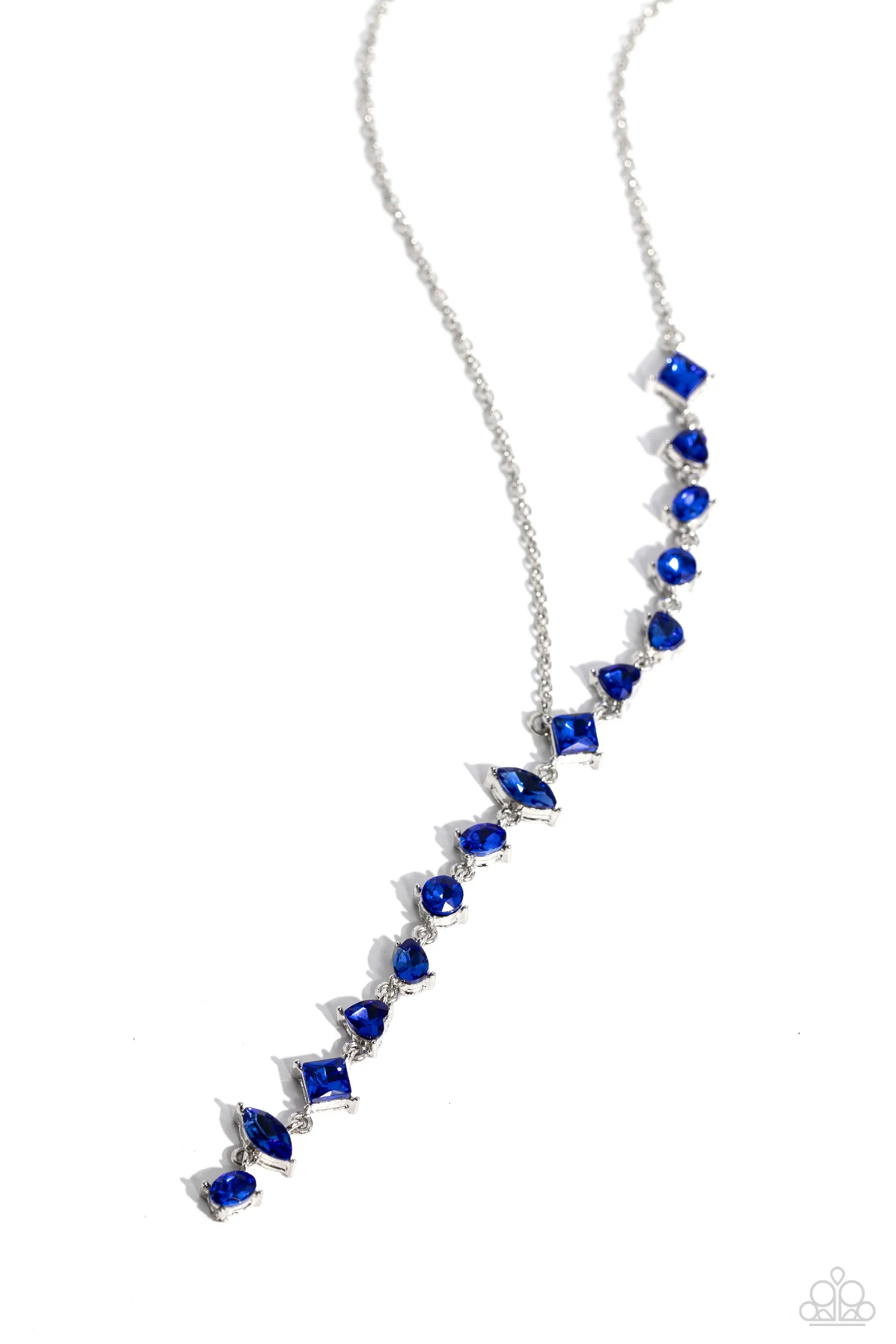 PAPARAZZI Diagonal Daydream - Blue NECKLACES