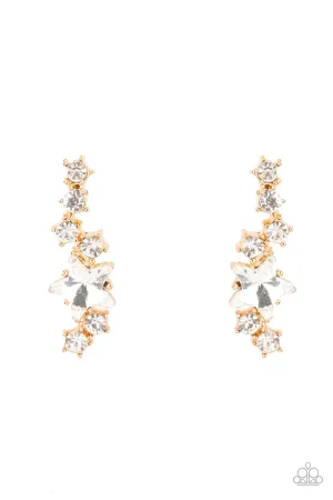 Paparazzi Earring ~ Cosmic Combustion - Gold