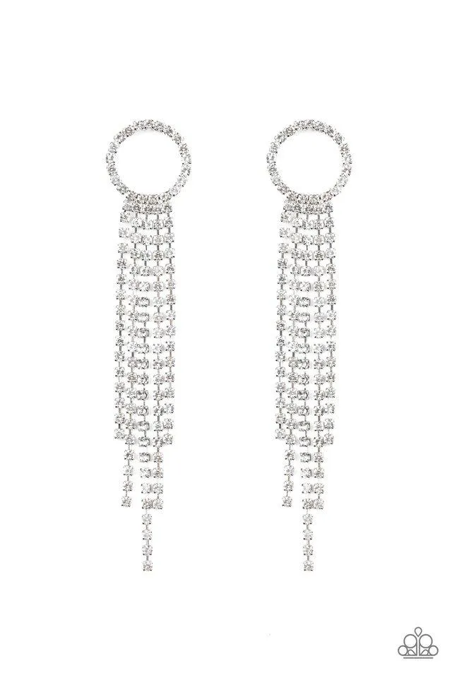 Paparazzi Earring ~ Endless Sheen - White