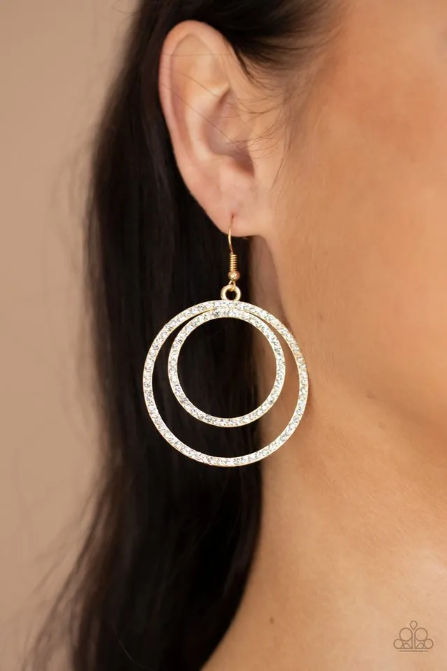 Paparazzi Earring ~ Radiating Refinement - Gold