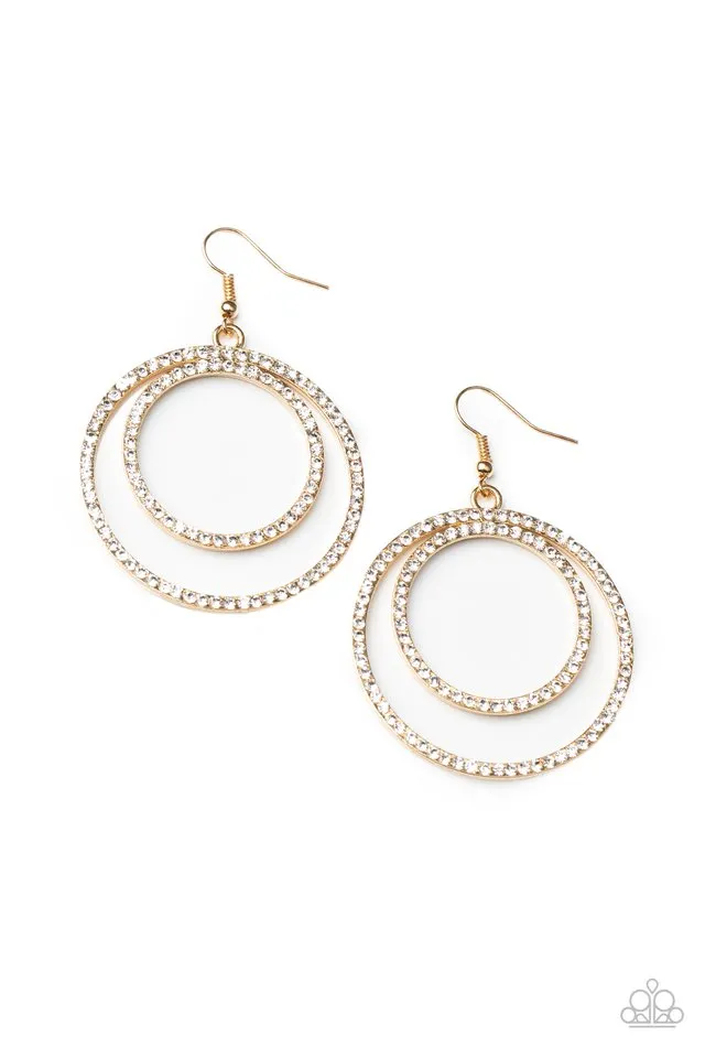 Paparazzi Earring ~ Radiating Refinement - Gold