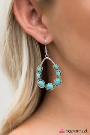 Paparazzi Earring ~ River Rock Radiance - Blue