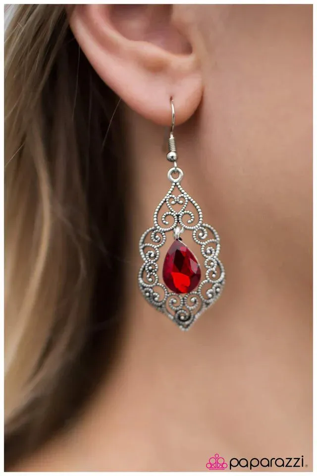 Paparazzi Earring ~ The Selection - Red