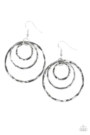 Paparazzi Earring ~ Whirling Worlds - Black