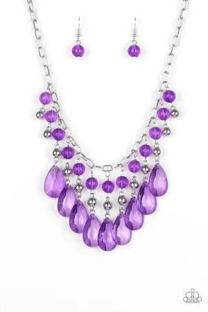 Paparazzi Necklace ~ Beauty School Drop Out - Purple