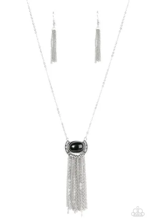 Paparazzi Necklace ~ Fair-Weather FRINGE - Black