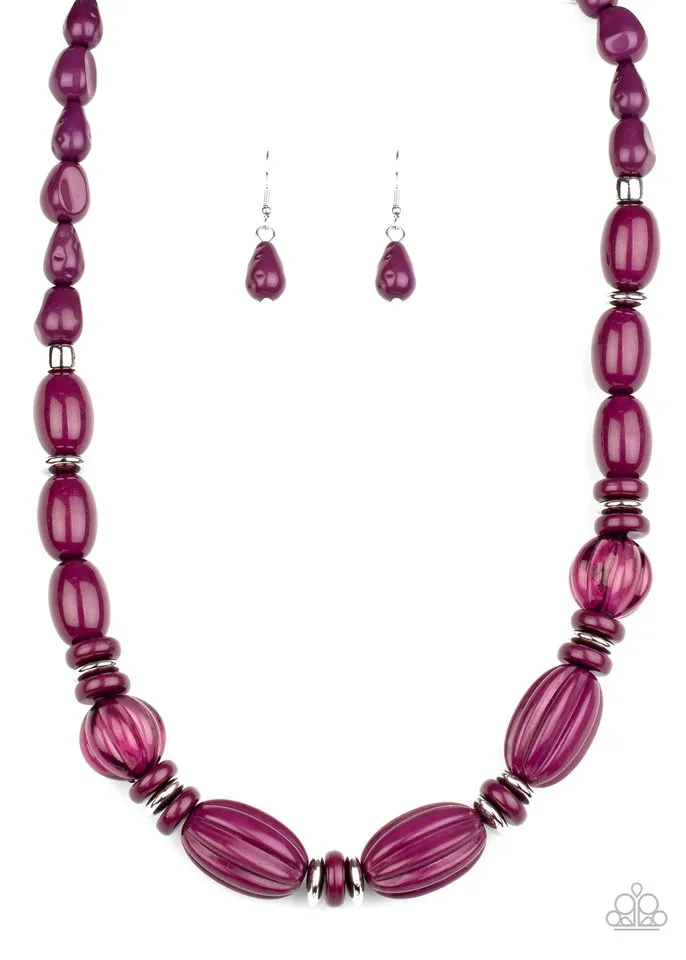 Paparazzi Necklace ~ High Alert - Purple