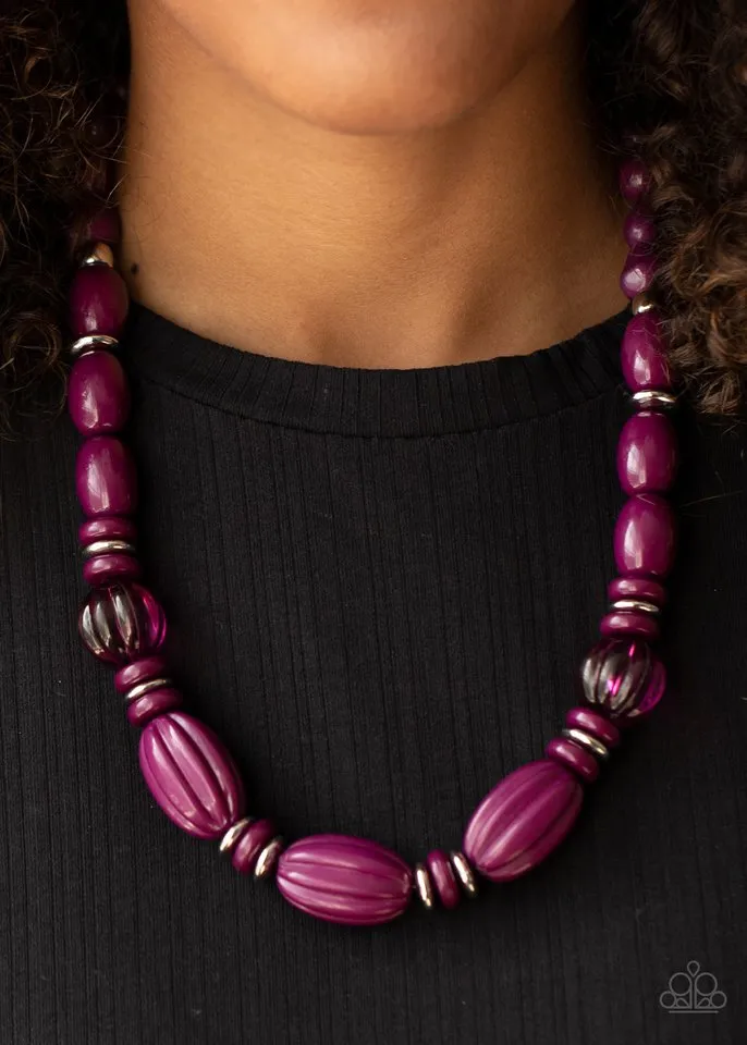 Paparazzi Necklace ~ High Alert - Purple