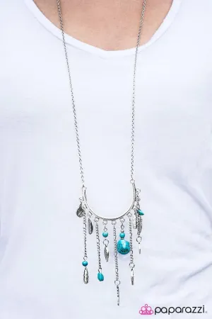 Paparazzi Necklace ~ Lady Luck - Blue