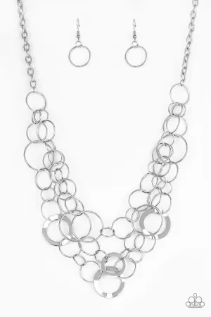 Paparazzi Necklace ~ Main Street Mechanics - Silver