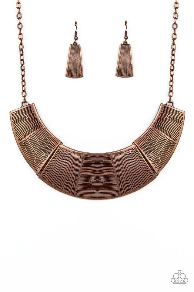 Paparazzi Necklace ~ More Roar - Copper