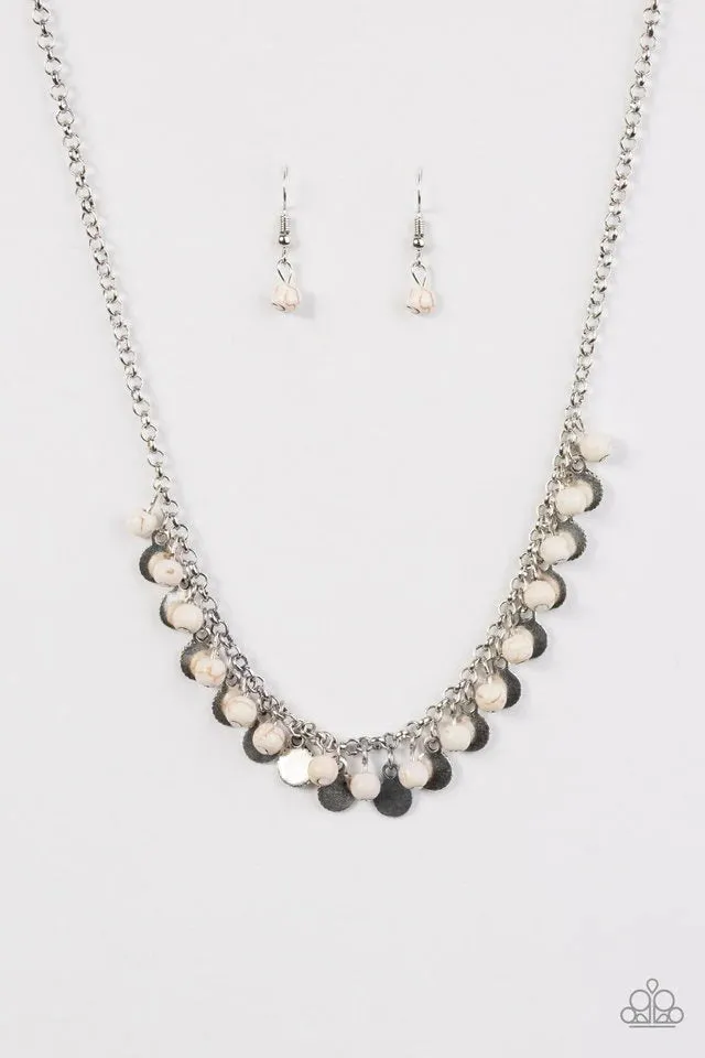 Paparazzi Necklace ~ Prehistoric Prima Donna - White