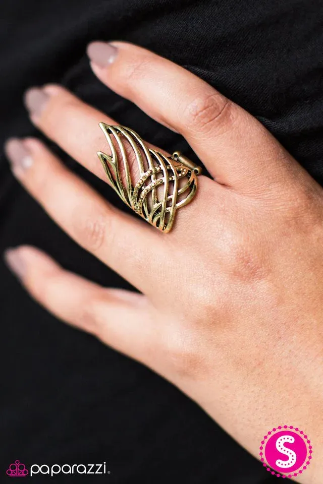 Paparazzi Ring ~ Catch Fire - Brass