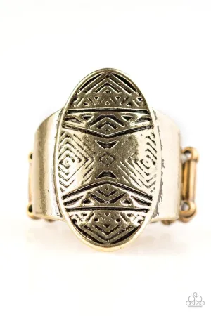 Paparazzi Ring ~ Tiki Tahiti - Brass