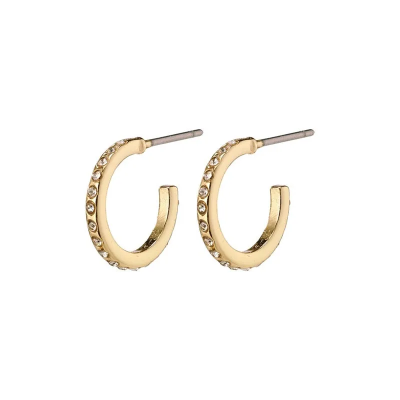 Pilgrim - Roberta Pi Earrings - Gold Plated Crystal