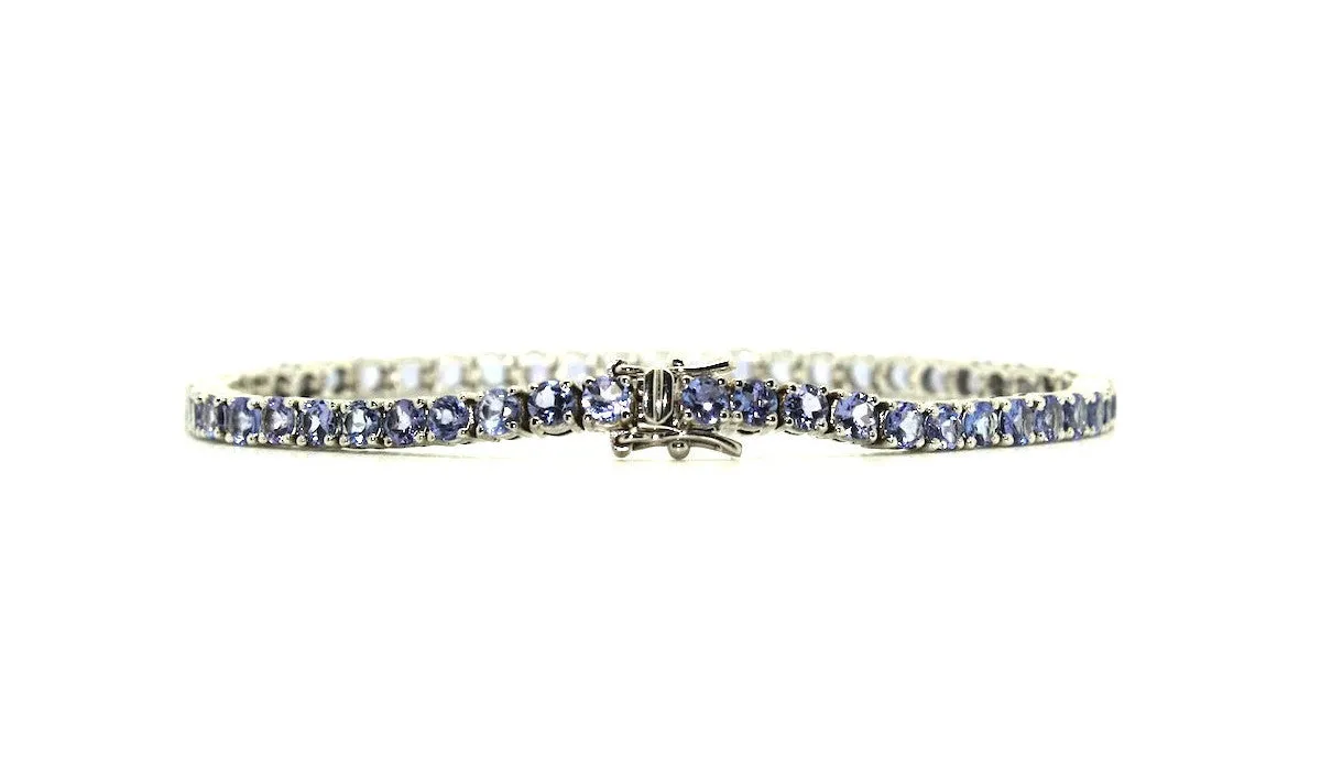 Plain Tanzanite Tennis Bracelet AD No. 0249