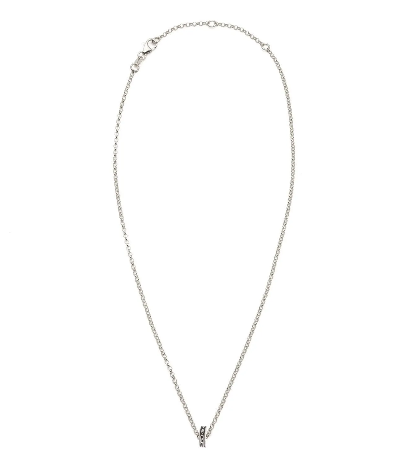 Protection : Heart Beat Fine Belcher Chain Necklace White Gold