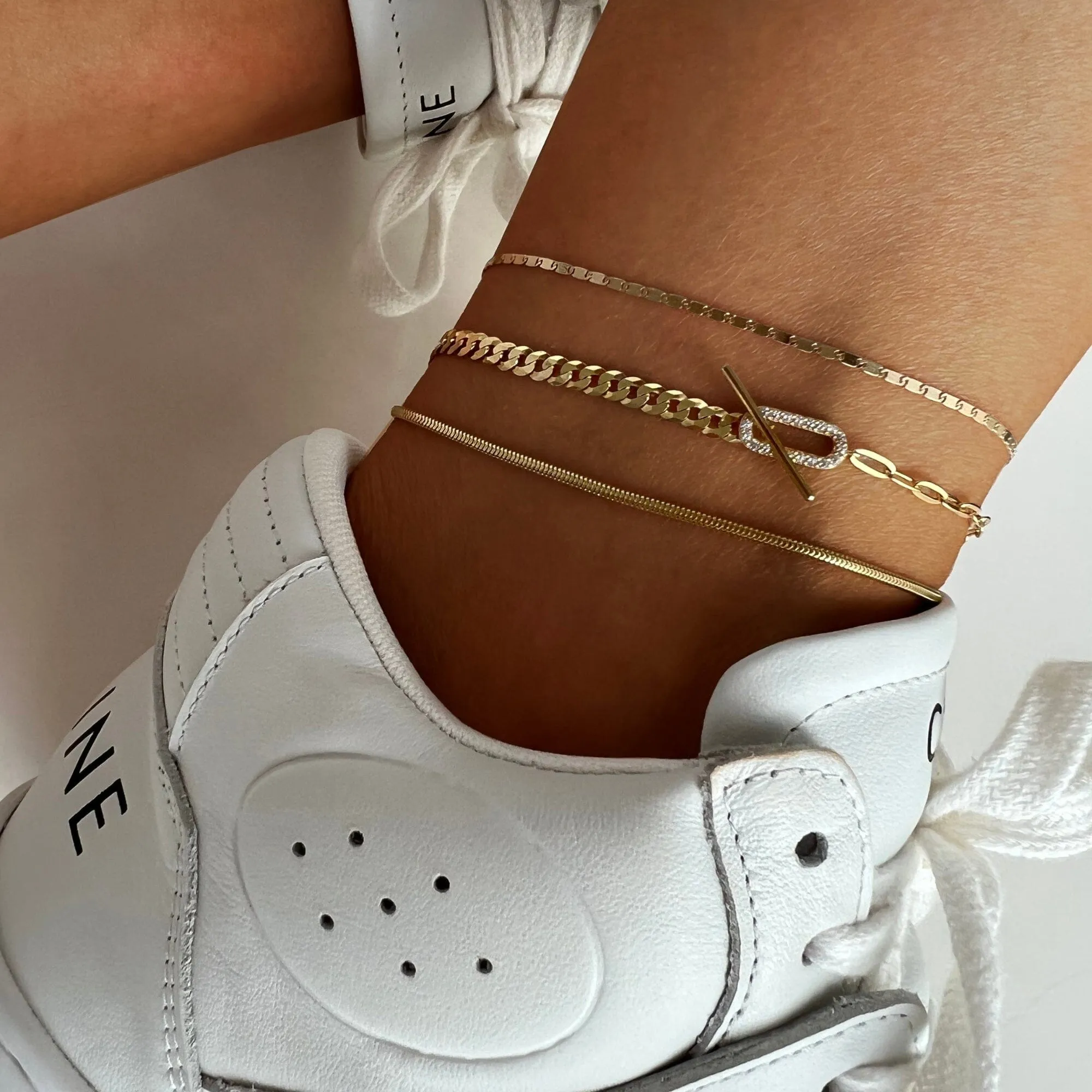 Raise chain anklet