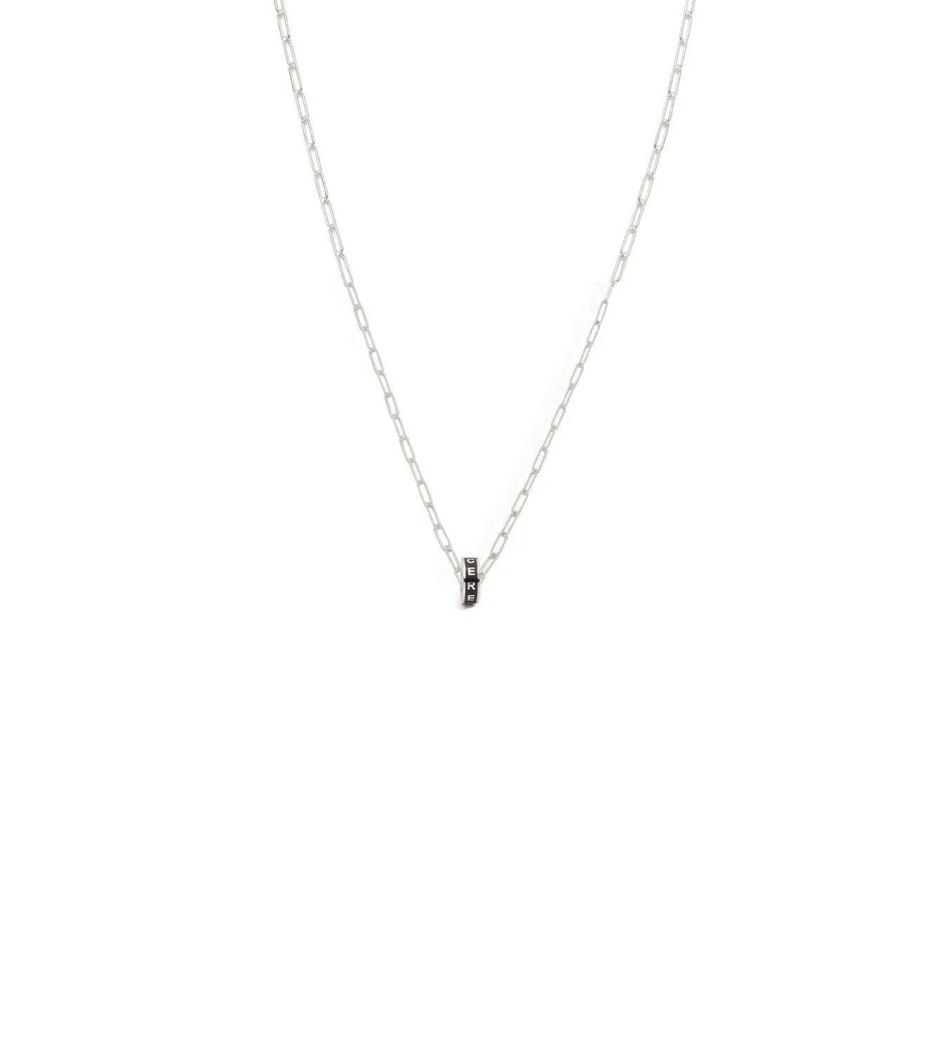 Resilience : Heart Beat Super Fine Clip Chain Necklace White Gold