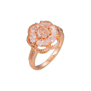 Rose Gold ultra luxurious cluster halo rings