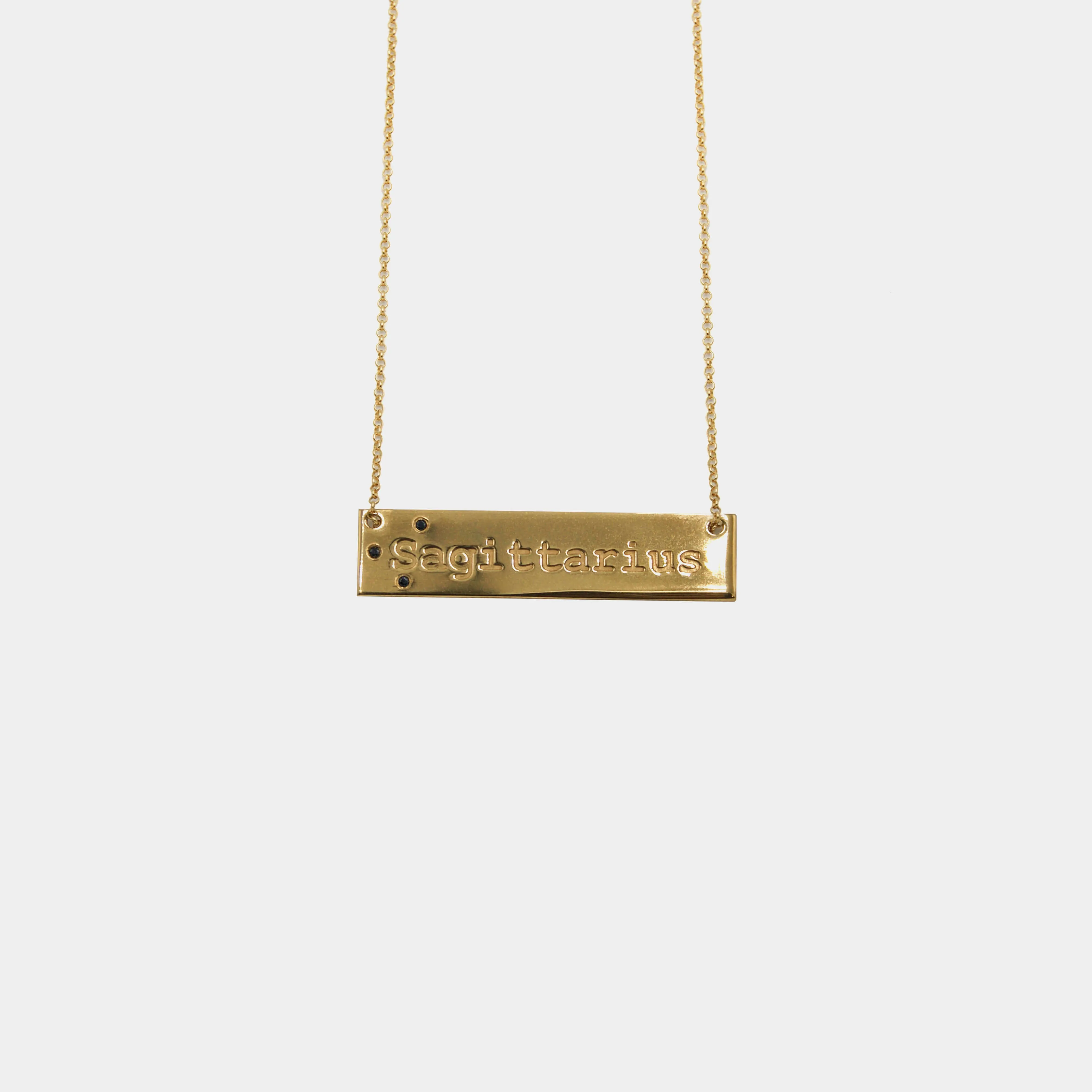 Sagittarius - necklace - gold plated