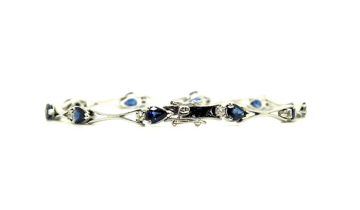 Sapphire & Diamond Drop Bracelet