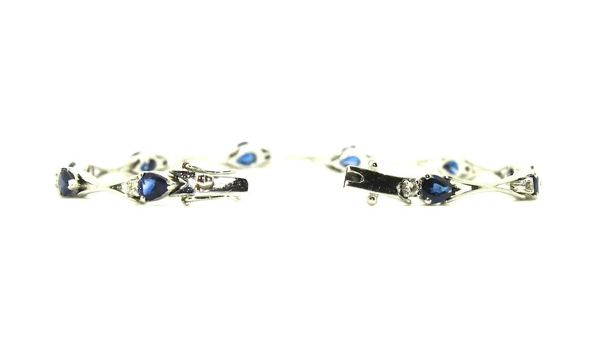 Sapphire & Diamond Drop Bracelet