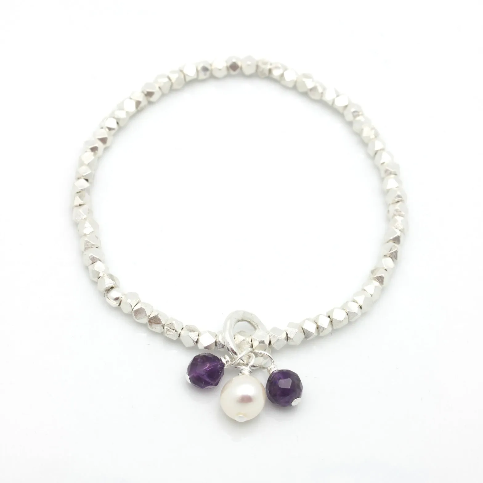 SILVER Birthstone Friendship Bracelets