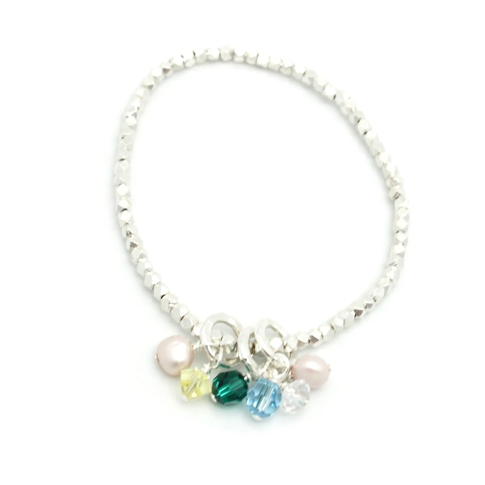 SILVER Birthstone Friendship Bracelets