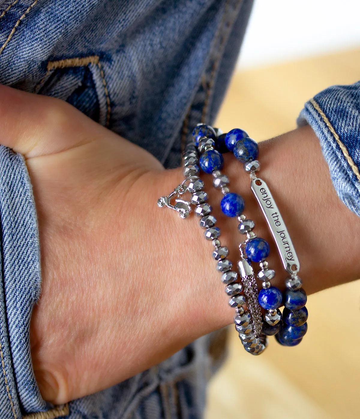 Soul Stacks Blue Lapis Bracelet - Journey