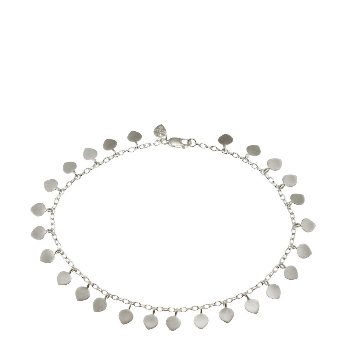 Sterling Silver Full Lotus Petal Anklet