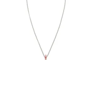 Strength : Heart Beat Fine Belcher Chain Necklace White Gold