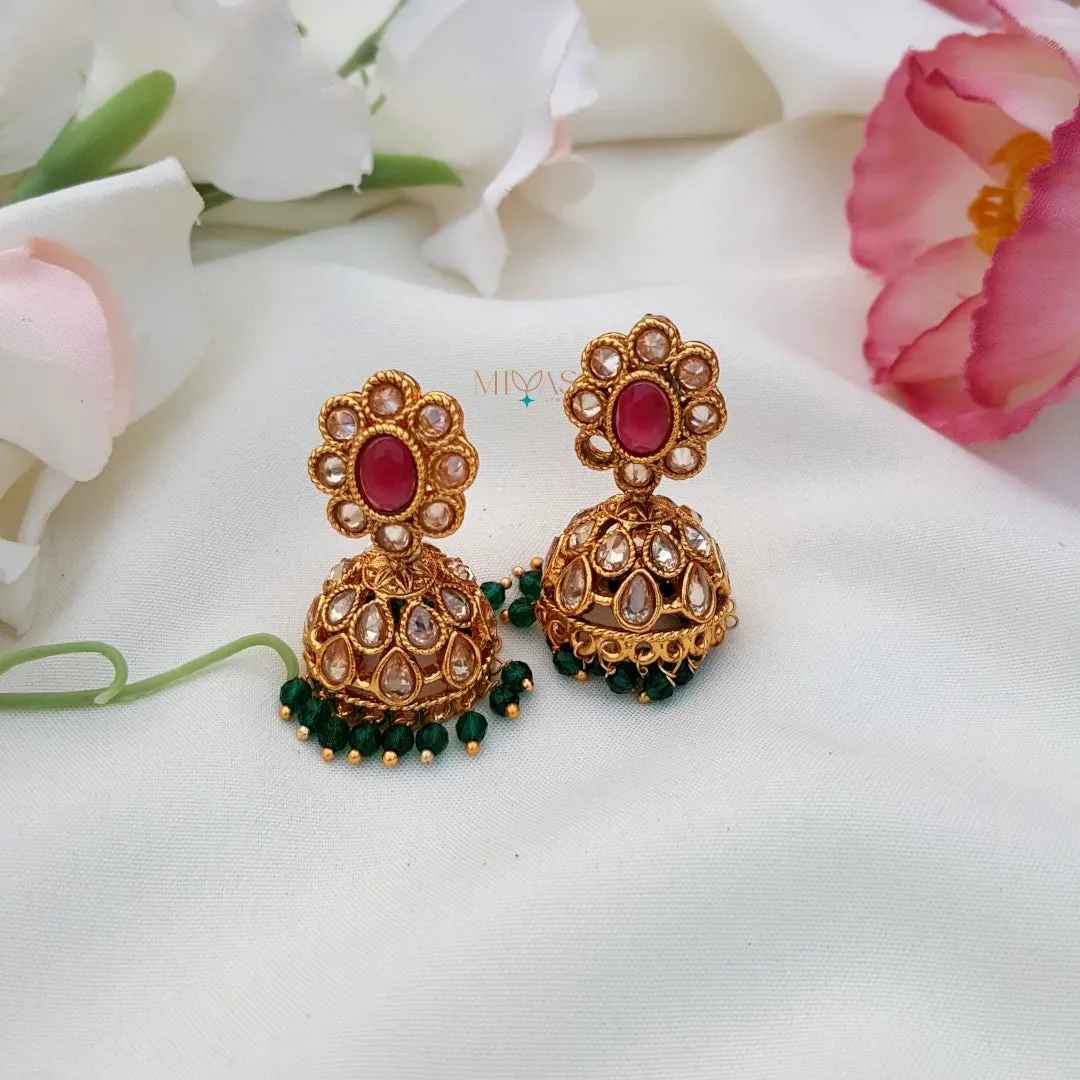 Stunning AD Stone Jhumka