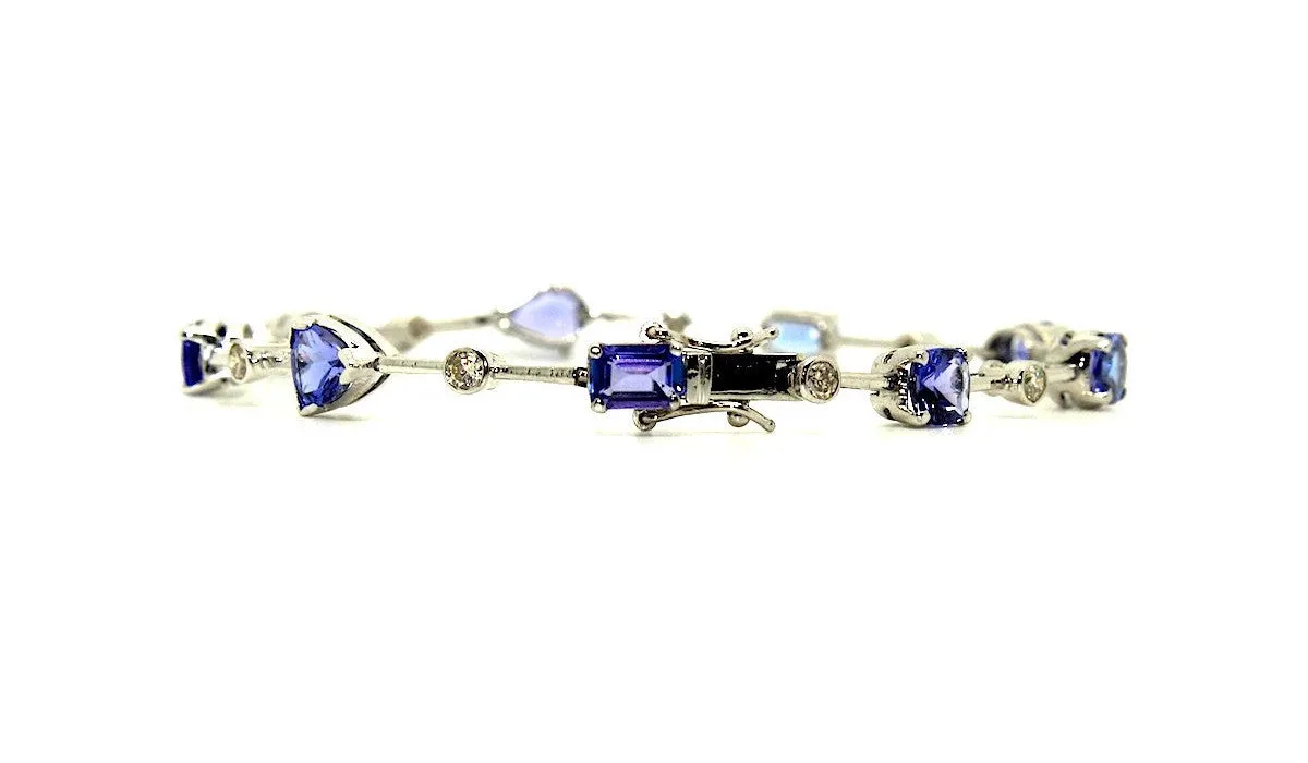 Tanzanite And Diamond Unique Bracelet AD No. 0976