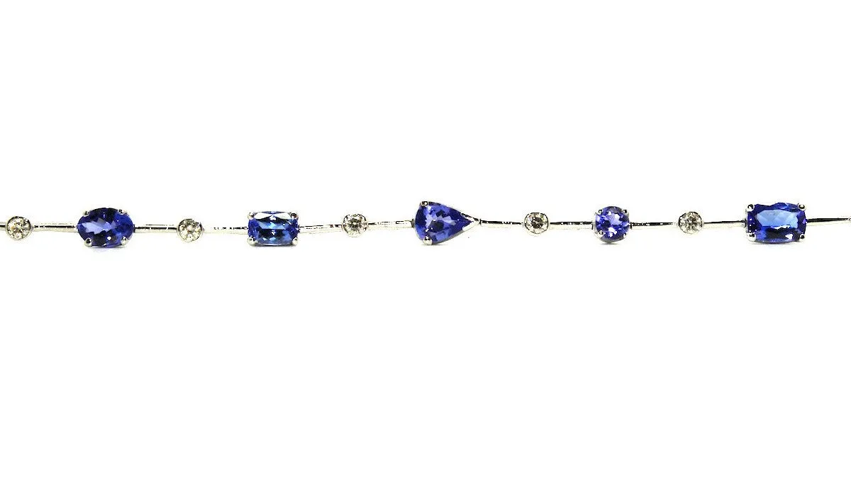 Tanzanite And Diamond Unique Bracelet AD No. 0976