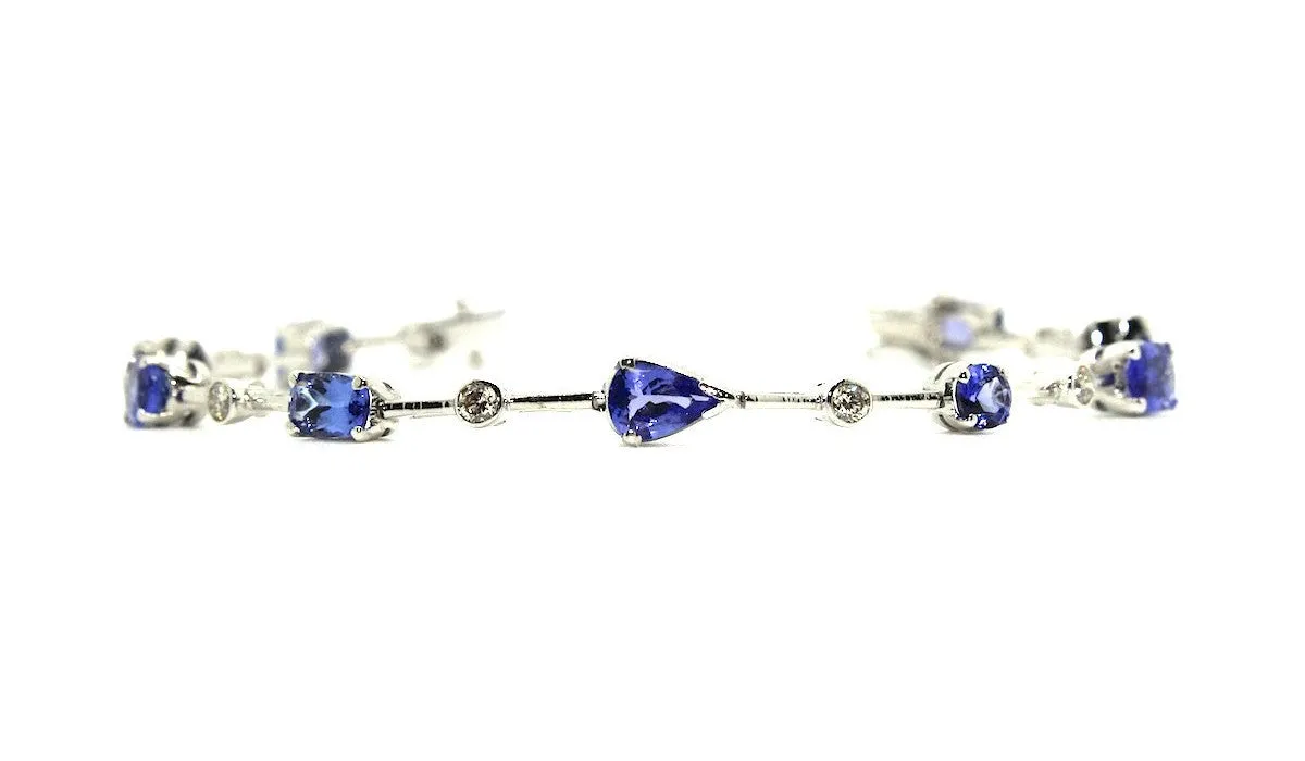 Tanzanite And Diamond Unique Bracelet AD No. 0976