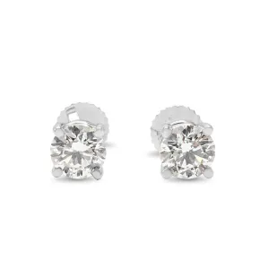 Tiffany Certificated Brilliant Cut Diamond Earstuds 1.32cts E VS1