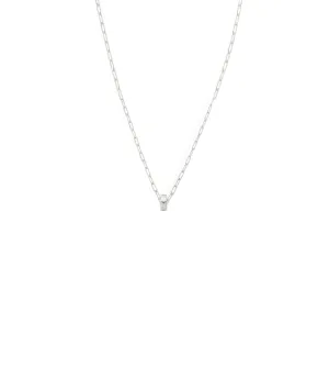 Wholeness : Heart Beat Super Fine Clip Chain Necklace White Gold